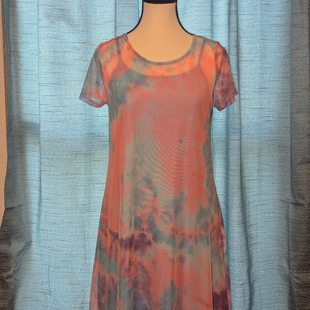Tie-Dye Short Sleeve Dress